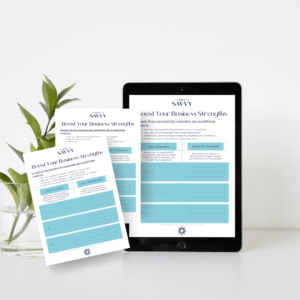 Get Savvy Worksheet | Business Strengths | Be Bold Small Business Solutions