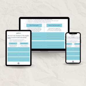 Get Savvy Worksheet | Business Strengths | Be Bold Small Business Solutions