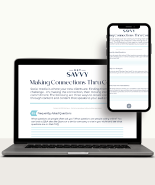 Get Savvy Worksheet | Making Connections | Be Bold Small Business Solutions
