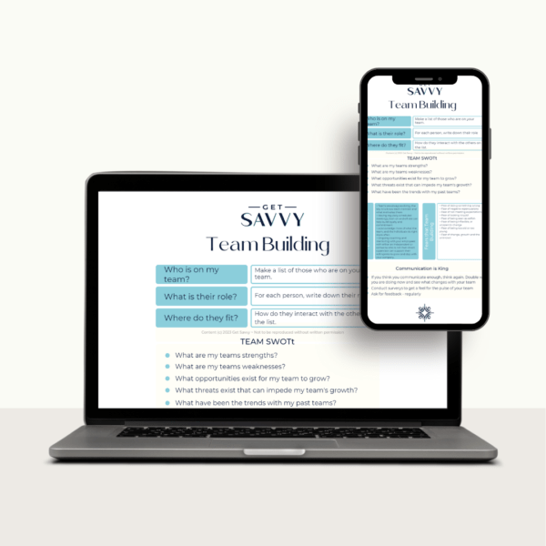 Get Savvy Worksheet | Team Building | Be Bold Small Business Solutions