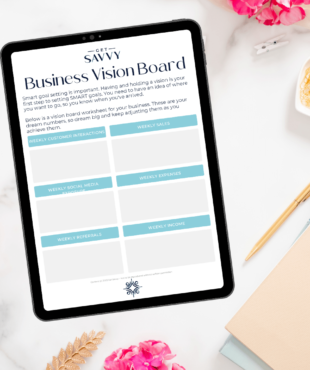 Get Savvy Worksheet | Vision Board | Be Bold Small Business Solutions