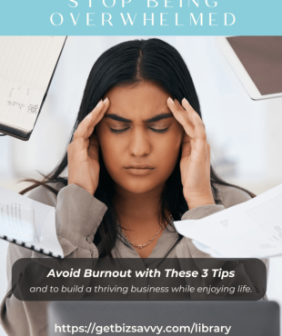 Avoid Burnout | Worksheet | Audio | Women's Business Resource Community | Be Bold Get Savvy